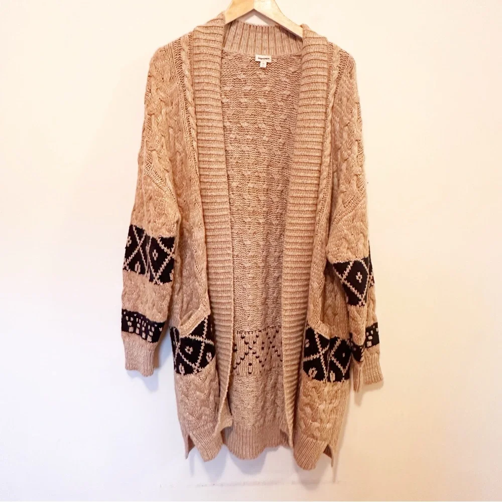 Anthropologie Pilcro Slouchy Open-Front Oversized Cardigan Sweater